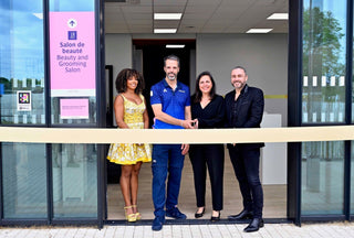 Opening of the Beauty & Grooming Salon, pictured from left to right: Monique Rodriquez, Laurent Michaud, Béatrice Dupuy, Raphaël Perrier.