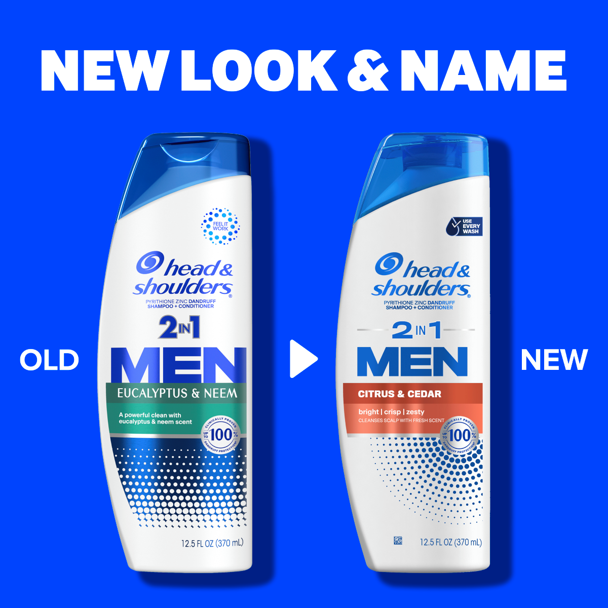 Mens 2 in 1 Dandruff Shampoo and Conditioner, Citrus & Cedar