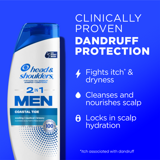 Champú y acondicionador 2 en 1 para hombre, Marea costera