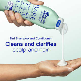 BARE Pure Clean Champú y Acondicionador Anticaspa 2 en 1, Tratamiento Anticaspa