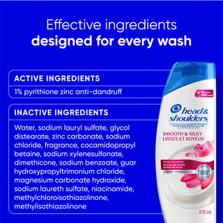 Smooth & Silky Dandruff Shampoo, Frizz Control