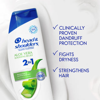  2 in 1 Dandruff Shampoo and Conditioner, Anti-Dandruff Treatment, Aloe Vera for Soothing Scalp Relief, Paraben Free