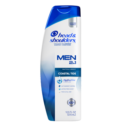 Mens 2 in 1 Dandruff Shampoo and Conditioner, Coastal Tide