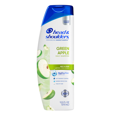 Head & Shoulders Green Apple Dandruff Shampoo, 24/7 Protection, Zinc Pyrithione