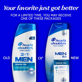 2 in 1 Coastal Tide Dandruff Shampoo and Conditioner, Zinc Pyrithione