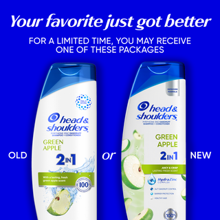 Head & Shoulders Green Apple 2 IN 1 Anti-Dandruff Shampoo & Conditioner, with Zinc Pyrithione