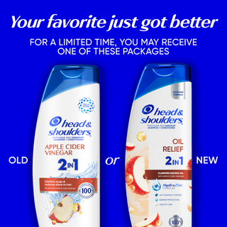 Oil Relief 2 IN 1 Dandruff Shampoo & Conditioner, Zinc Pyrithione