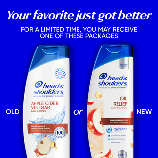 Oil Relief Dandruff Shampoo, 24/7 Protection, Zinc Pyrithione