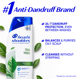 Tea Tree Oil Anti-Dandruff 2 in 1 Dandruff Shampoo and Conditioner for Daily Use, Paraben Free
