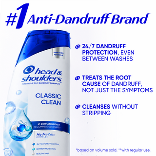 Classic Clean Anti-Dandruff Shampoo for Daily Use, Paraben Free