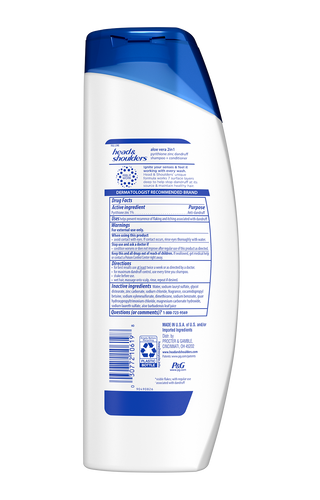  2 in 1 Dandruff Shampoo and Conditioner, Anti-Dandruff Treatment, Aloe Vera for Soothing Scalp Relief, Paraben Free