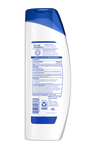 2 in 1 Dandruff Shampoo and Conditioner, Anti-Dandruff Treatment, Avocado Oil for Dry Scalp and Hair, Paraben Free